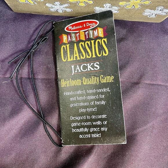 Melissa & Doug Heirloom Quality Handcrafted Past-Tyme Classic Game Jacks Toy - Picture 8 of 10